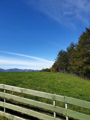 landscape with fence and sky