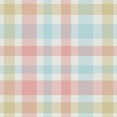 Pastel Vector background of textile stripes pattern. Cosmos, Peach cream, Albescent white, Cararra, Plaid Pattern seamless pattern, tartan, wallpaper, gingham, check, abstract, tablecloth, blanket.