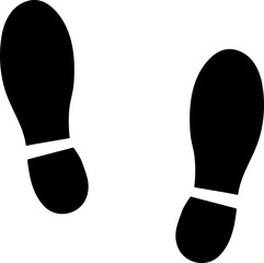 Black Imprint soles shoes icon. Flat design style..eps