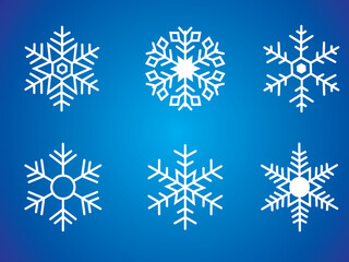 Obraz premium Snowflakes design for winter. Christmas design background vector. New Year. Vector