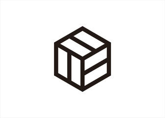 square box logo design vector