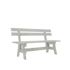 White Garden Bench