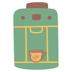 coffee doodle design element