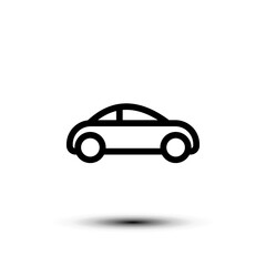 Naklejka premium Car icon. flat design vector illustration for web and mobile