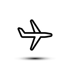 Plane icon. flat design vector illustration for web and mobile