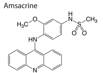 Chemical structure of an anticancer drug "Amsacrine"