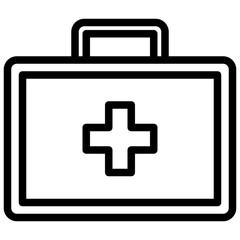 Obraz premium First aid kit outline icon