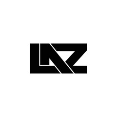 LAZ letter monogram logo design vector