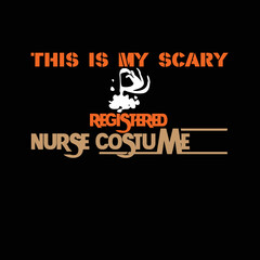 Naklejka premium This is my scary registered nurse costume T-Shirt Design Bundle. Halloween t-shirt design bundle, easy to print all-purpose for men, women, and children