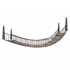 Suspension rope wooden Bridge