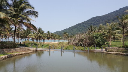 Fototapeta na wymiar Da Nang, Vietnam. Resort located in the mountain. 