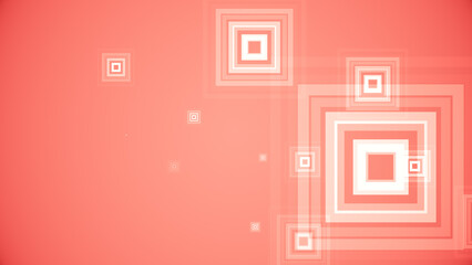 カラフルな背景に四角形が湧き出る