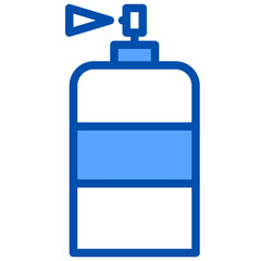 Spray blue outline icon