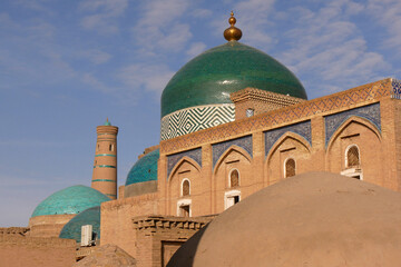 The domes of Khiva are different. Many are tiled at the same time there are no tiles.