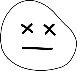 Obraz premium doodle freehand drawing of face expression.