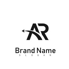 Fototapeta premium a r logo design symbol abstract