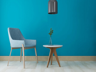 Simple living room design background, 3D rendering