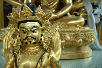 Golden Chinese God of Death Statue.