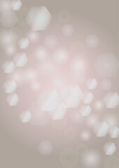 Abstract Vector Pink Background with Silver and White Light Spots. Magic Shiny Pastel Print. Baby Print. Romantic Bokeh Blurred Page Design for Christmass.  Gentle Stardust Pattern.