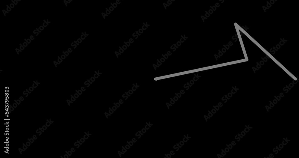 Poster right arrow animated outline icon. right arrow line icon 4k video animation with alpha channel for w