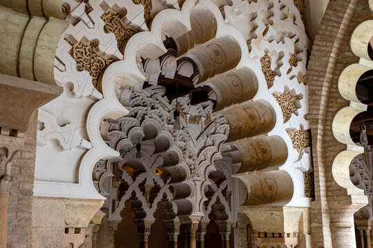Incredible details in Moorish architecture Palace, a version of Islamic architecture