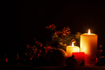 Christmas burning candles