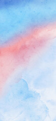 Abstract blue red watercolor paint background. Vector illustration