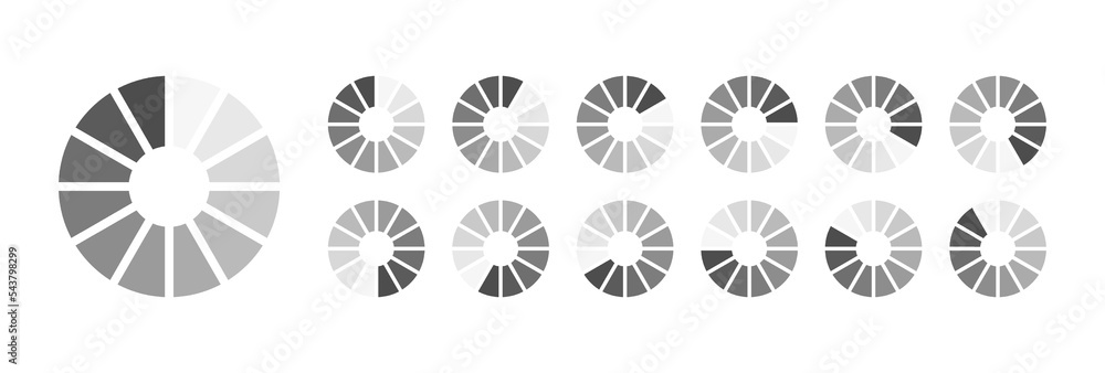 Fototapete circular loading buffering icons vector video ready for animation gif all keyframes frames bufring c