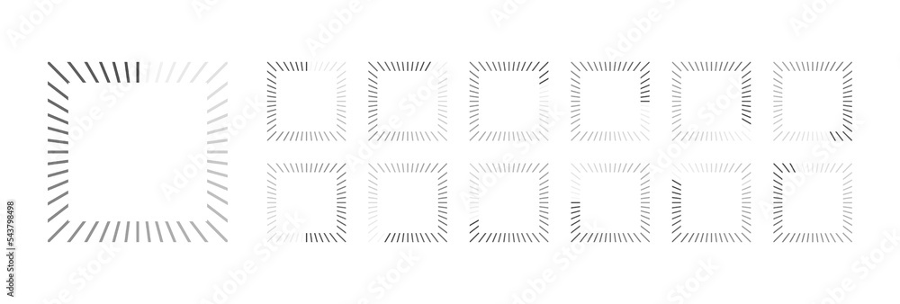 Fototapete circular loading buffering icons vector video ready for animation gif all keyframes frames bufring c