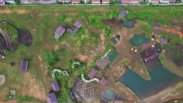 Abandoned water park Aerial view