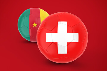 Fototapeta premium Switzerland VS Cameroon 