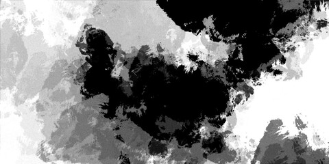 Abstract splash black and white grunge. Transparent PNG.