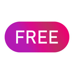 Free web button sign, promotion design label icon, gratis business vector illustration