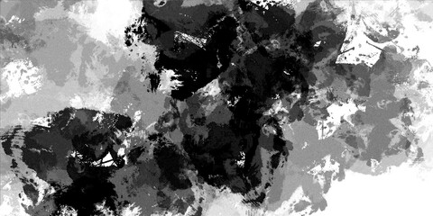 Abstract splash black and white grunge. Background type.. Transparent PNG.