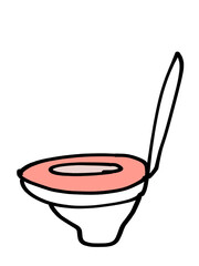 トイレの洋式便座のイラスト素材