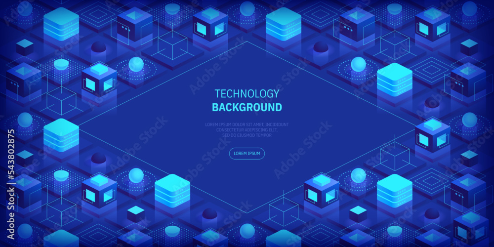 Poster futuristic abstract technology and communication network background. conveying connectivity, complex