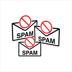 Spam Mail Icon, Junk Email, Electronic Unsolicited Messages