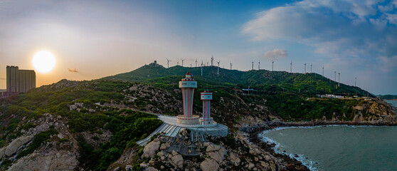 The lighthouse is located on Nan'ao Island, Guangdong Province, China.