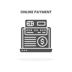 Credit Card Online Payment glyph icon. Can used for web, app, digital product, presentation, UI and many more.
