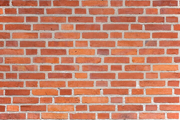 Background from a clean and regular red brick wall