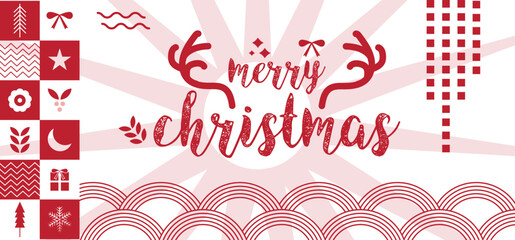 Merry Christmas Everyone greeting cards, Vintage Background With Christmas vibes. Merry Christmas and happy new year text design, vector illustration.