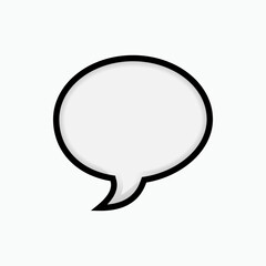 Bubble Speech Icon. Talk & Chat Sign or Conversation Vector, Symbol for Design, Presentation, Website or Apps Elements.       