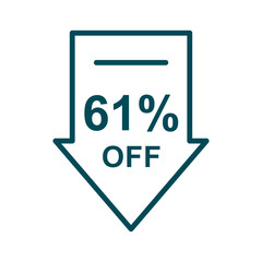 Discount offer icon vector design templates