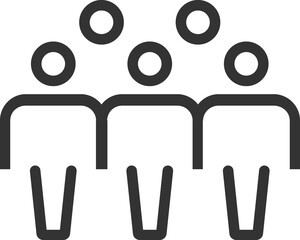 Businessteam,  crowd, people  group linear icon