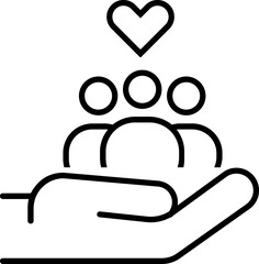 Family together outline Icon