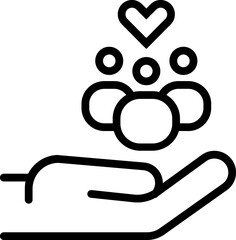 Parents with child silhouette outline sign