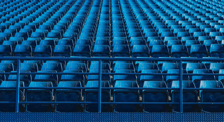 Empty seats on grandstand pattern background.	