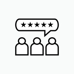 Review Icon. Evaluation, Assessment Symbol  - Vector.   