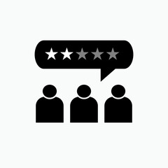 Review Icon. Evaluation, Assessment Symbol  - Vector.   