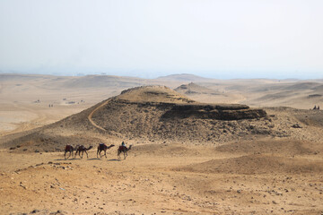 Desert at Giza Pyramids in Egypt, Cairo